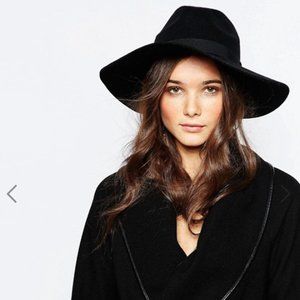 Topshop Wide Brim Wool Fedora
